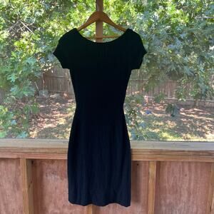 Kimberly Women's Black Vintage 100% Wool Bodycon Dress Size XS